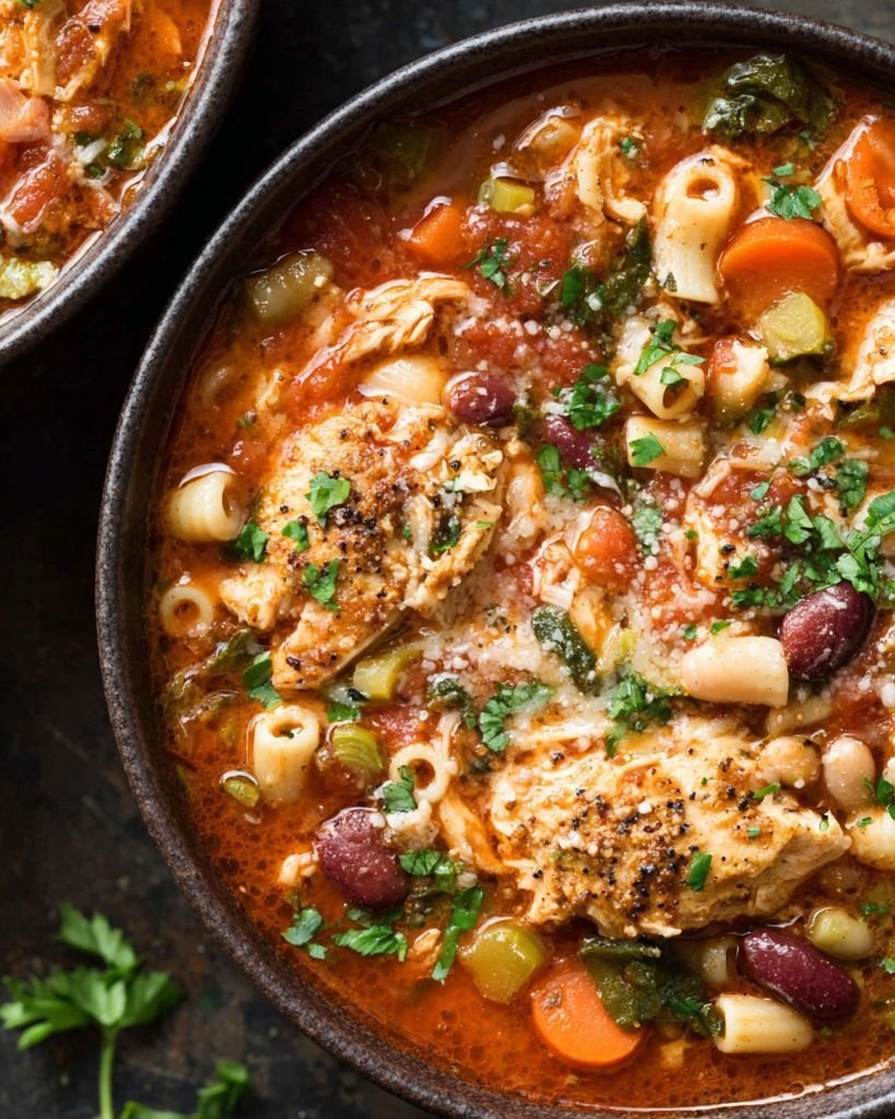Minestrone chicken soup